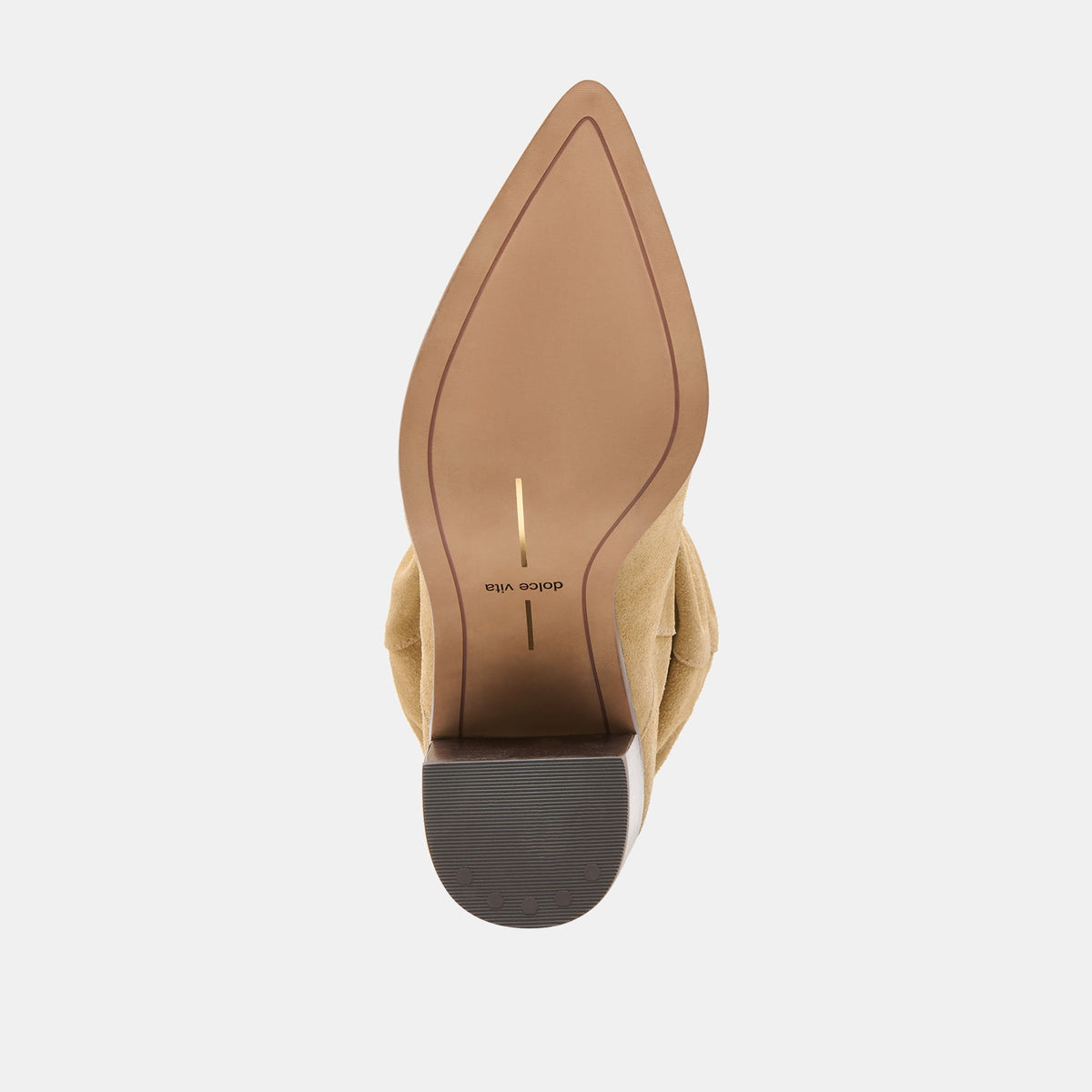Talina Dk Taupe Suede Wide Calf Boots | Dolce Vita