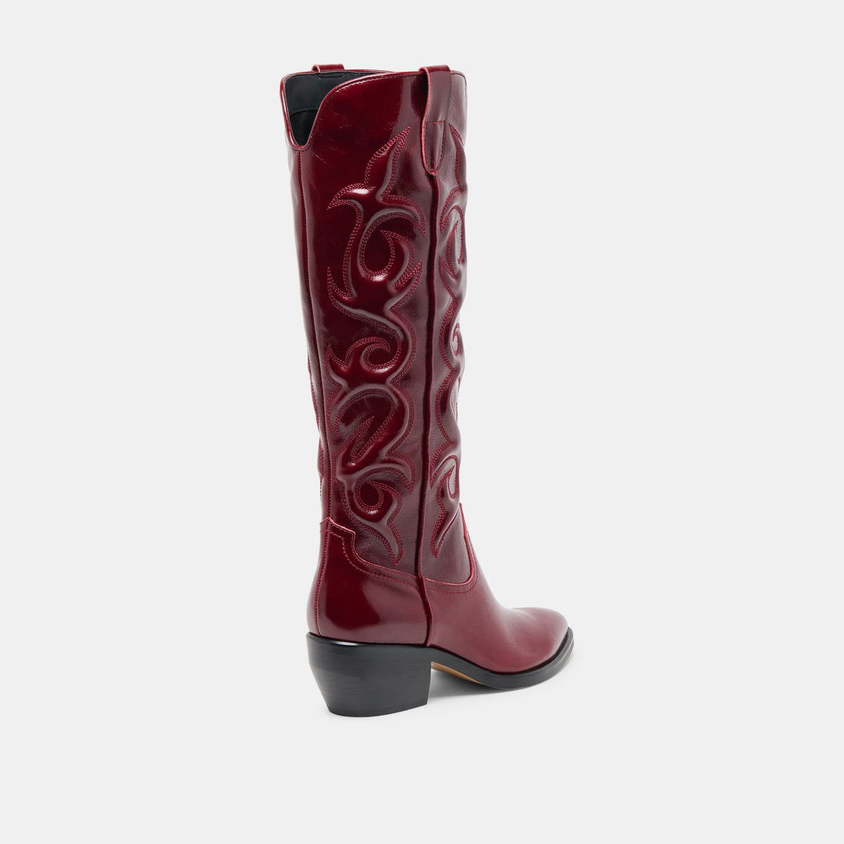 Mirla Oxblood Leather Wide Calf Boots | Dolce Vita
