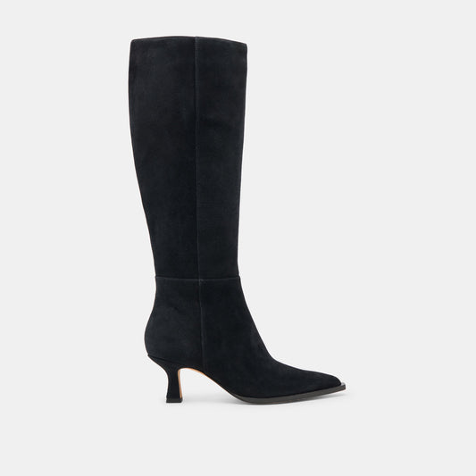 AUGGIE WIDE CALF BOOTS ONYX SUEDE
 – Dolce Vita | Dolce Vita