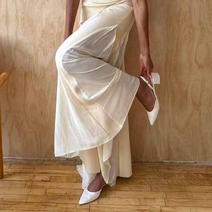 Carel Off White Satin Heels | Dolce Vita