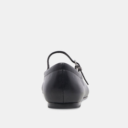 Reyes Black Leather Ballet Flats | Dolce Vita