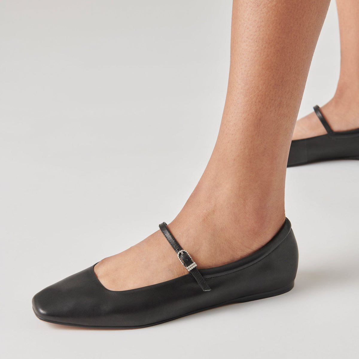 Reyes Black Leather Ballet Flats | Dolce Vita