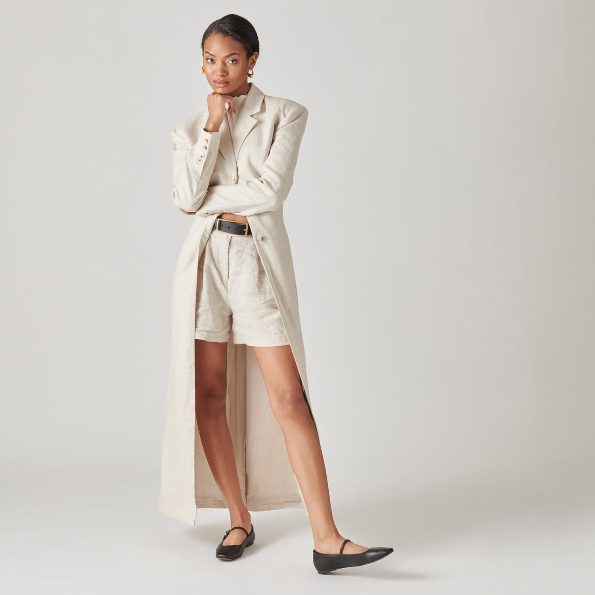 Reyes Black Leather Ballet Flats | Dolce Vita