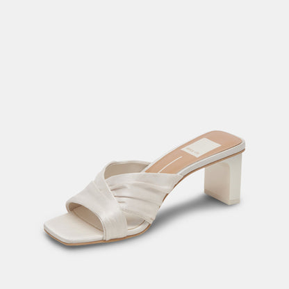 CARLAN HEELS OFF WHITE SILK
 – Dolce Vita | Dolce Vita