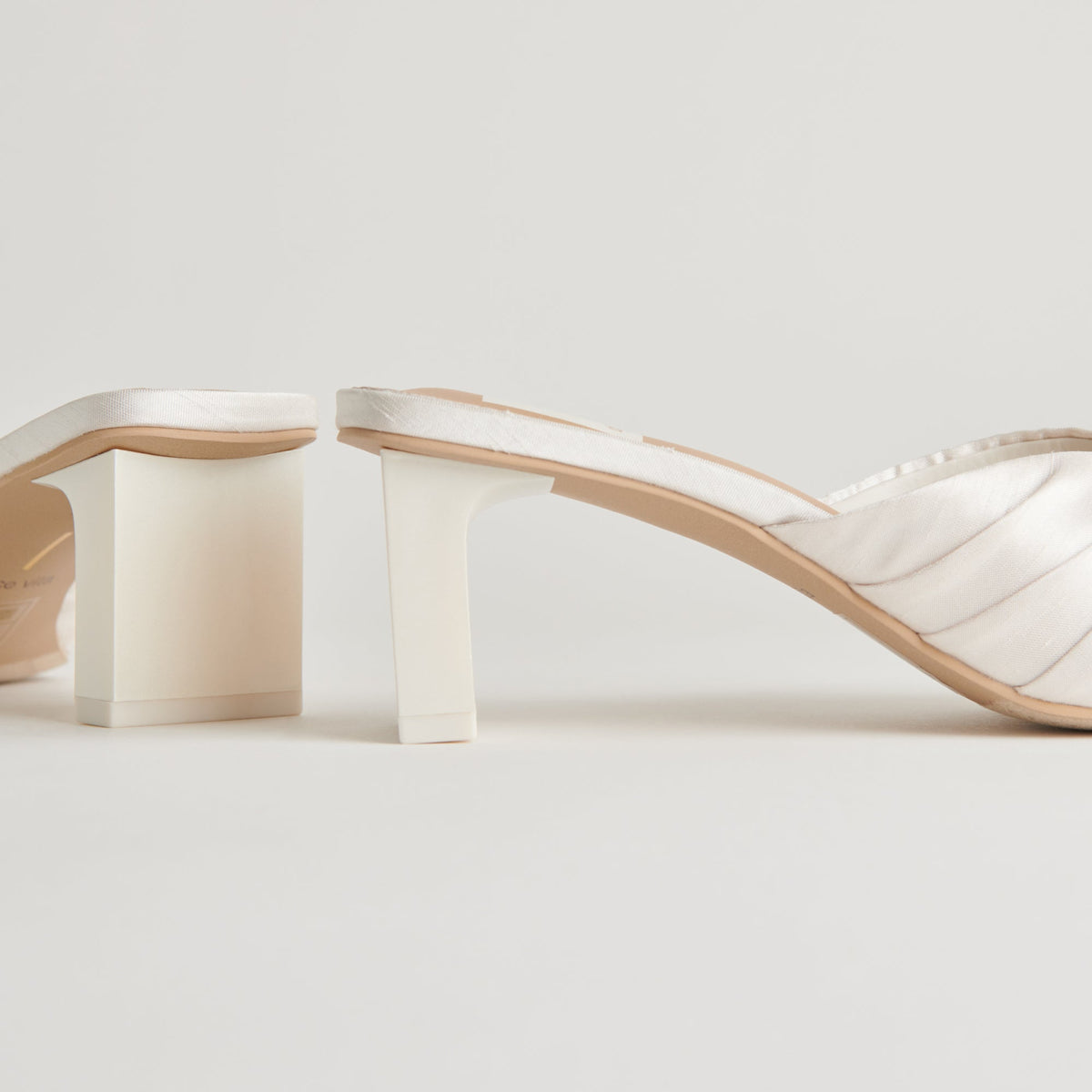 CARLAN HEELS OFF WHITE SILK
 – Dolce Vita | Dolce Vita