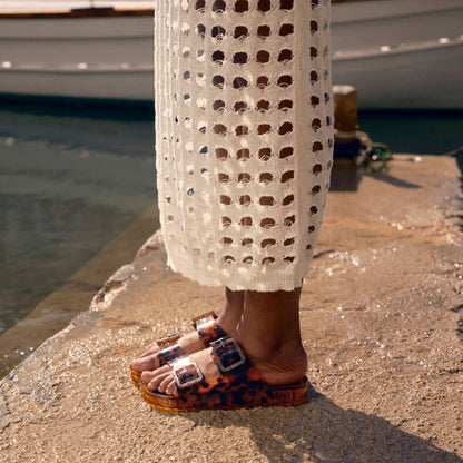 Julio Tortoise Vinyl Sandals | Dolce Vita