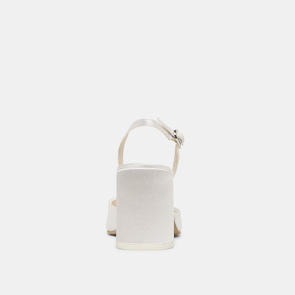 Carel True White Satin High Heels | Dolce Vita