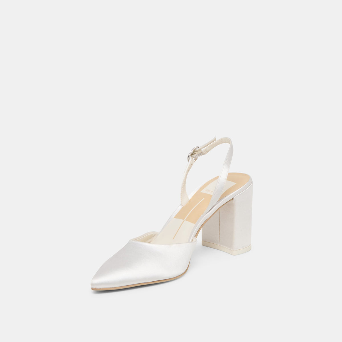Carel True White Satin High Heels | Dolce Vita