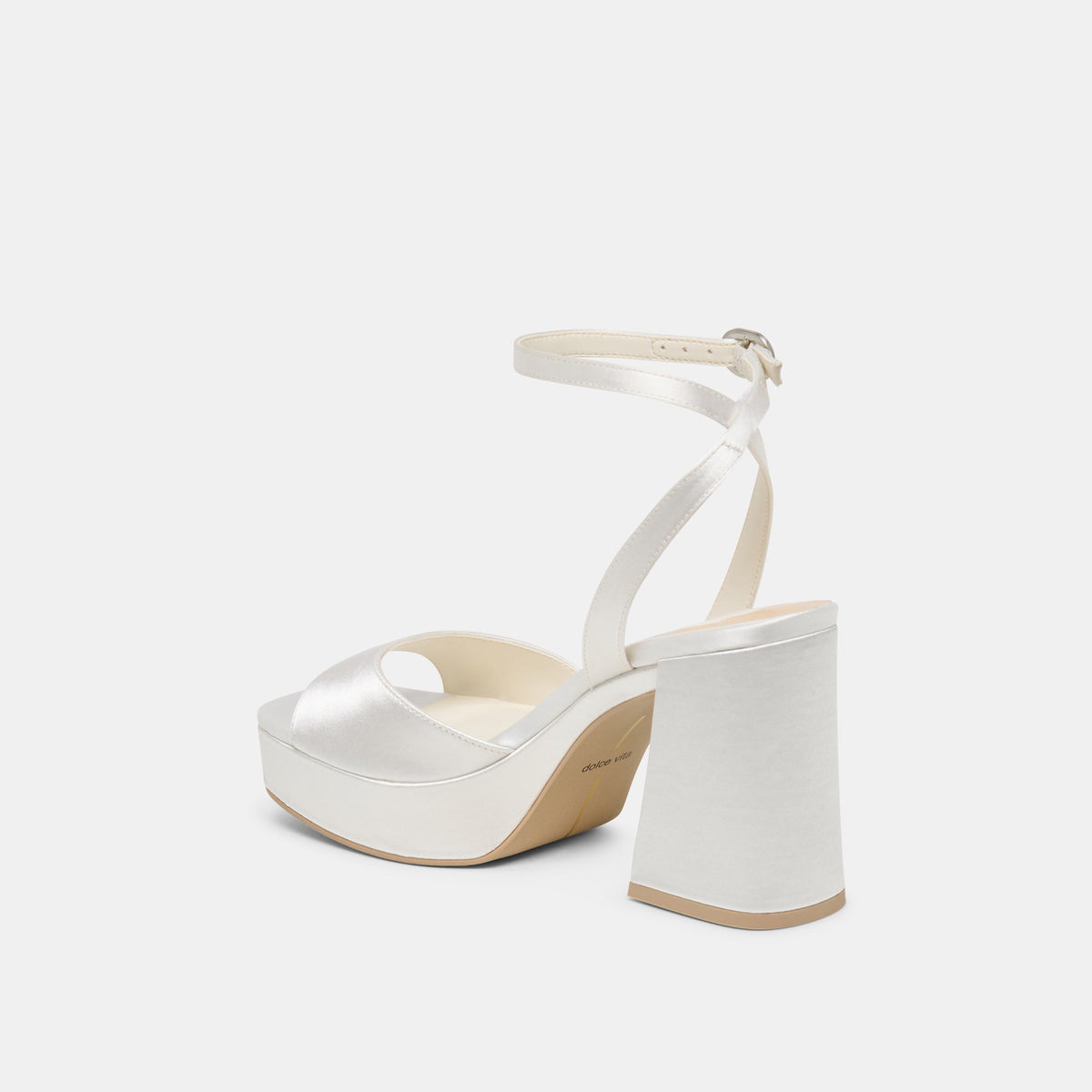 Felica White Satin Heels | Dolce Vita