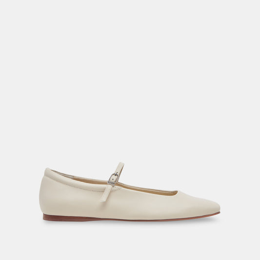 Reyes Ivory Leather Ballet Flats | Dolce Vita