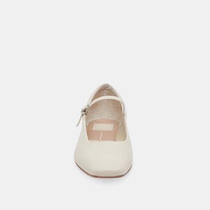 Reyes Ivory Leather Ballet Flats | Dolce Vita