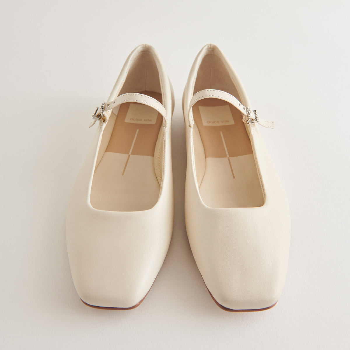 Reyes Ivory Leather Ballet Flats | Dolce Vita