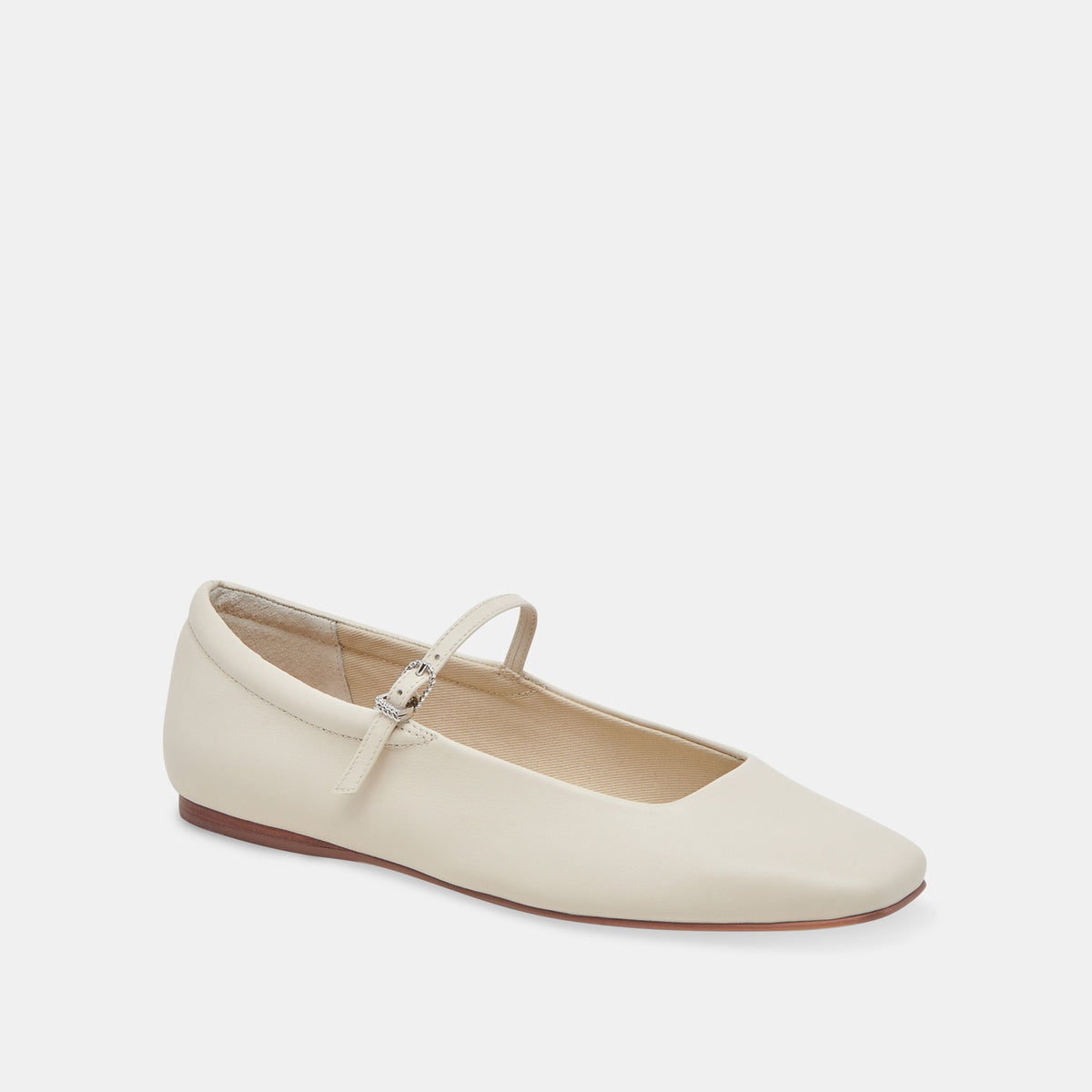 Reyes Ivory Leather Ballet Flats | Dolce Vita