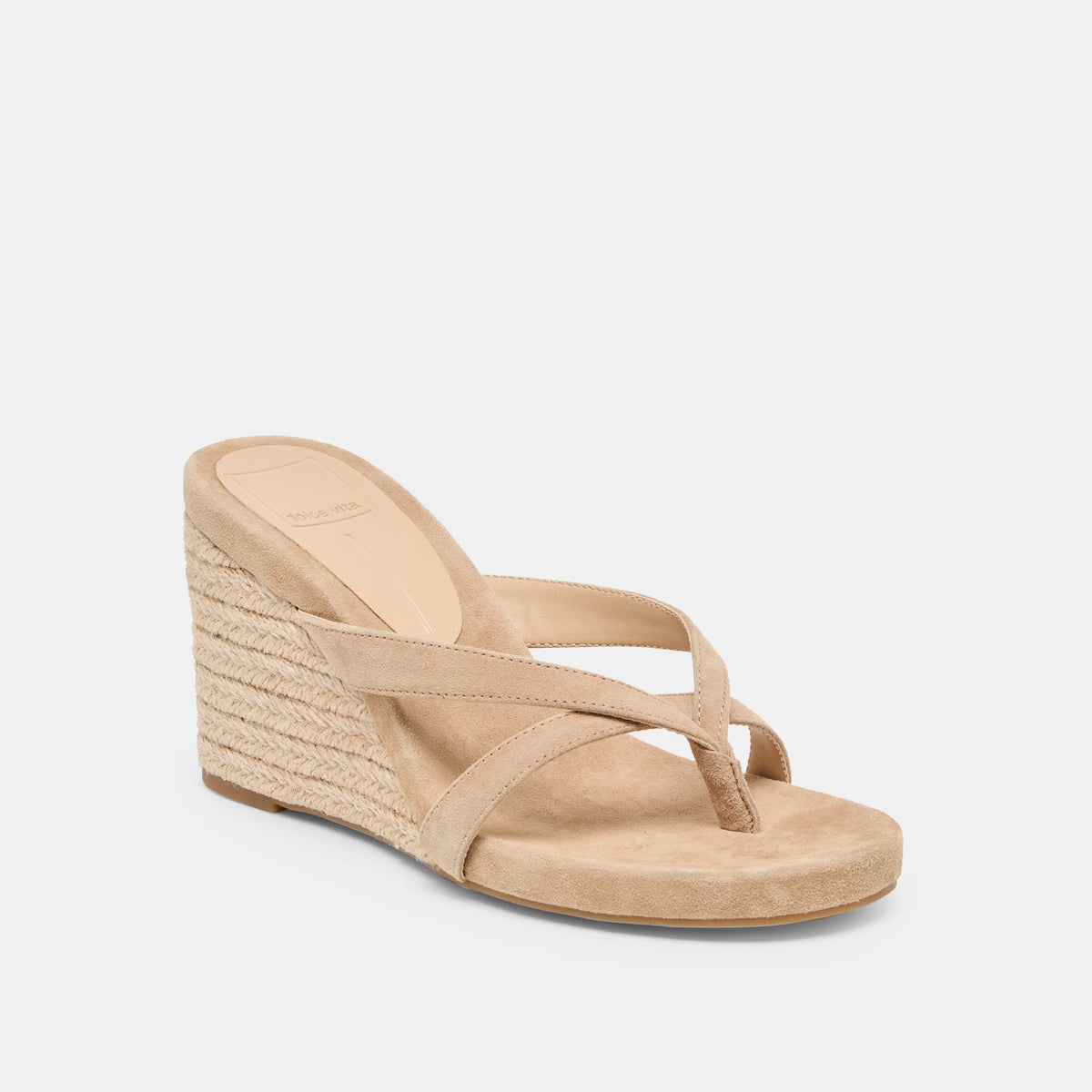 Helan Espadrille Camel Suede Wedges | Dolce Vita