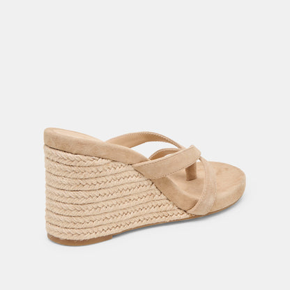 Helan Espadrille Camel Suede Wedges | Dolce Vita