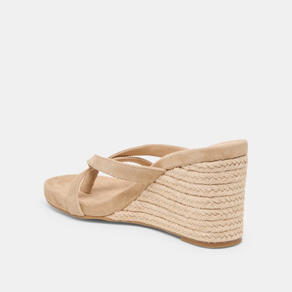 Helan Espadrille Camel Suede Wedges | Dolce Vita