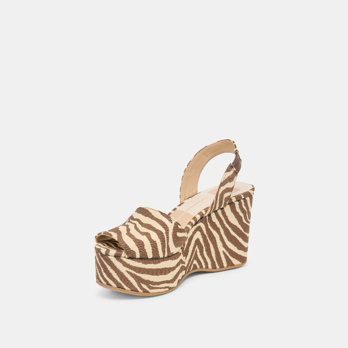 Akera Beige Zebra Raffia Wedges | Dolce Vita