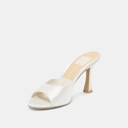 Rosha True White Satin Heels | Dolce Vita