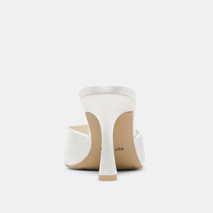 Rosha True White Satin Heels | Dolce Vita
