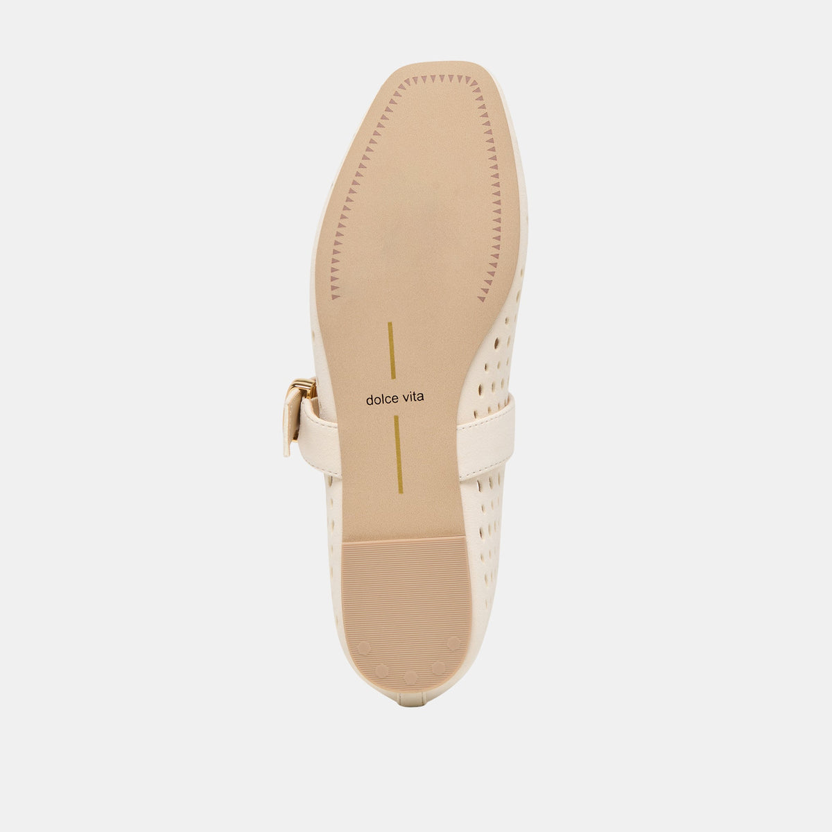 Mikel Creme Perforated Suede Ballet Flats | Dolce Vita