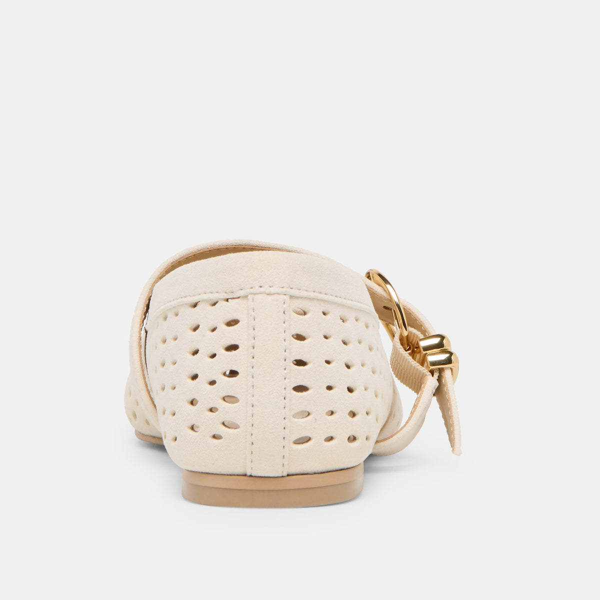 Mikel Creme Perforated Suede Ballet Flats | Dolce Vita