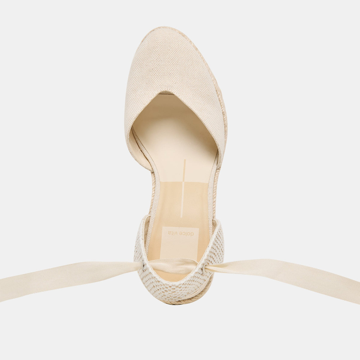Noura Ecru Linen Wedges | Dolce Vita
