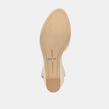 Noura Ecru Linen Wedges | Dolce Vita