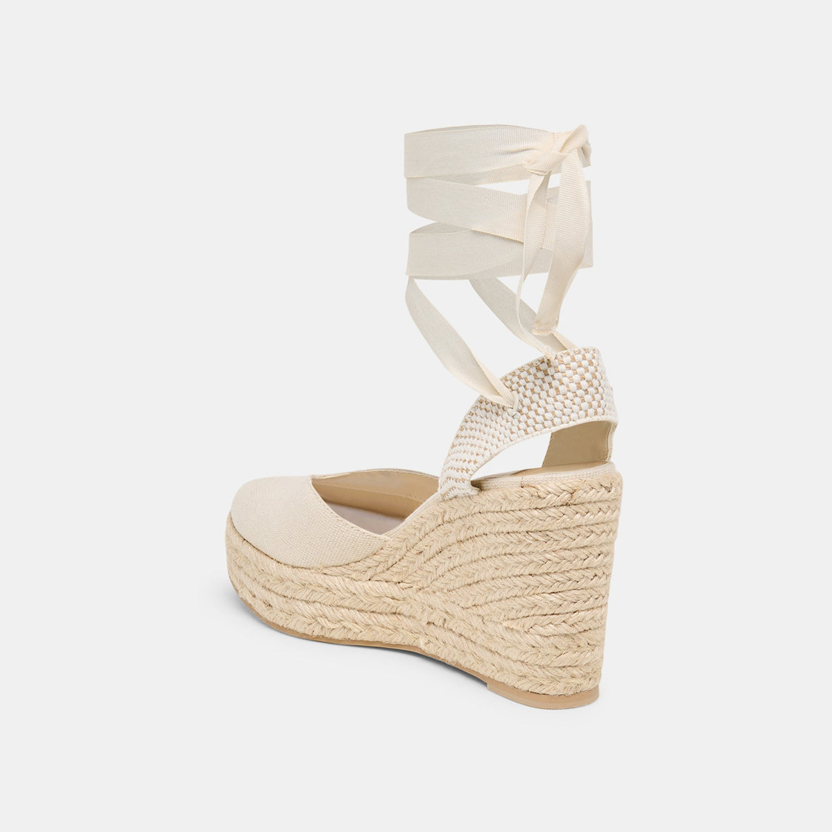 Noura Ecru Linen Wedges | Dolce Vita