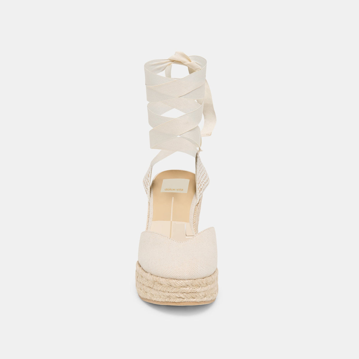 Noura Ecru Linen Wedges | Dolce Vita