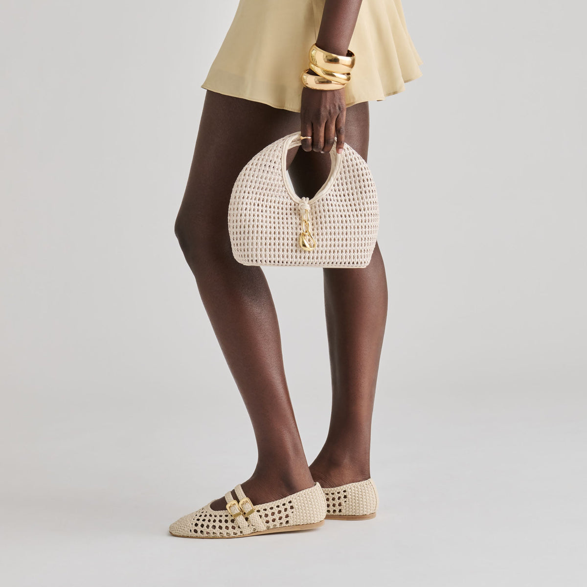 Baylee Creme Woven Stella Ballet Flats | Dolce Vita