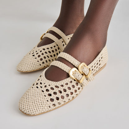 Baylee Creme Woven Stella Ballet Flats | Dolce Vita