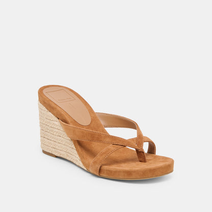 Helan Espadrille Brown Suede Wedges | Dolce Vita