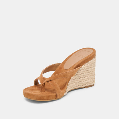 Helan Espadrille Brown Suede Wedges | Dolce Vita