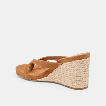 Helan Espadrille Brown Suede Wedges | Dolce Vita