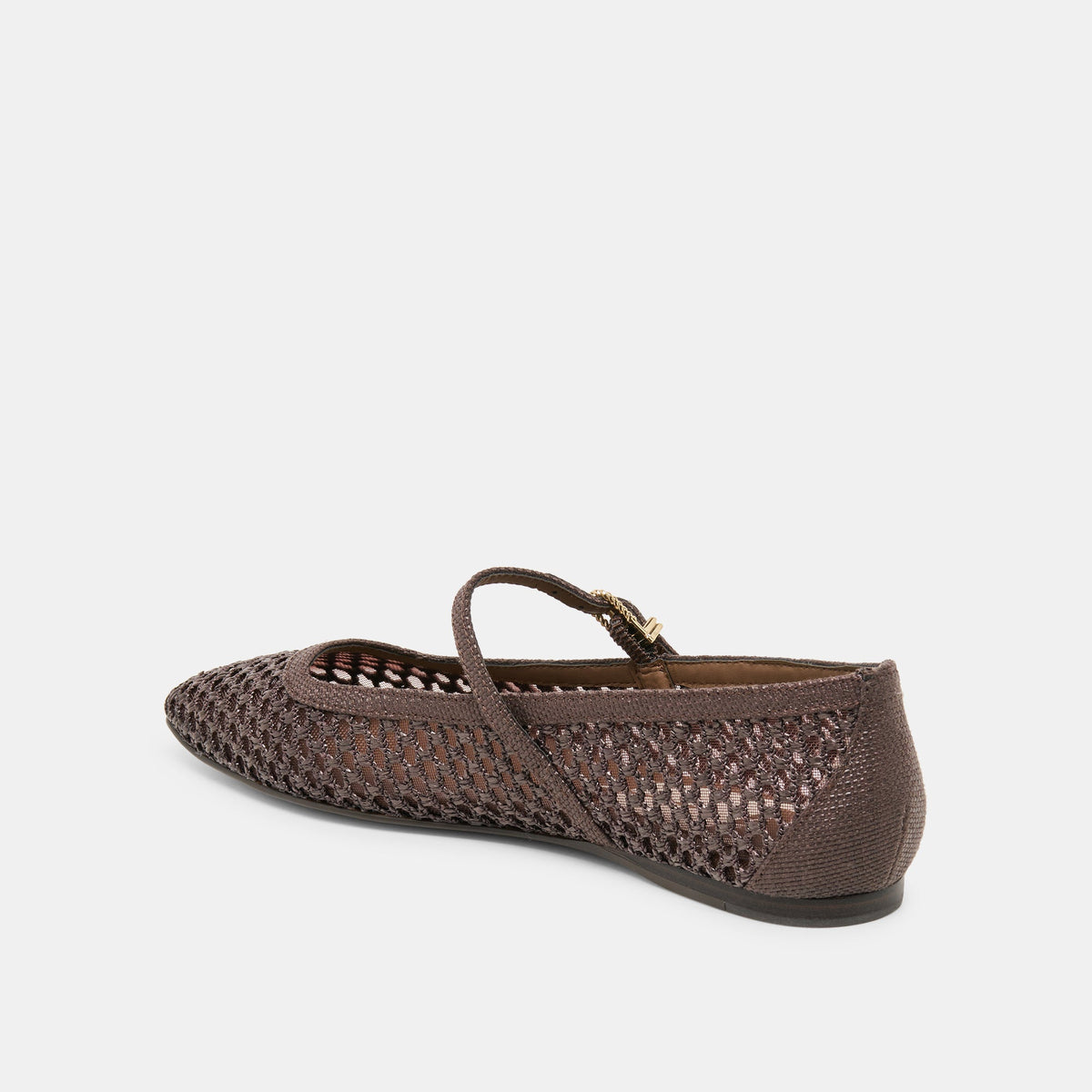 Reyes Chocolate Woven Raffia Ballet Flats | Dolce Vita