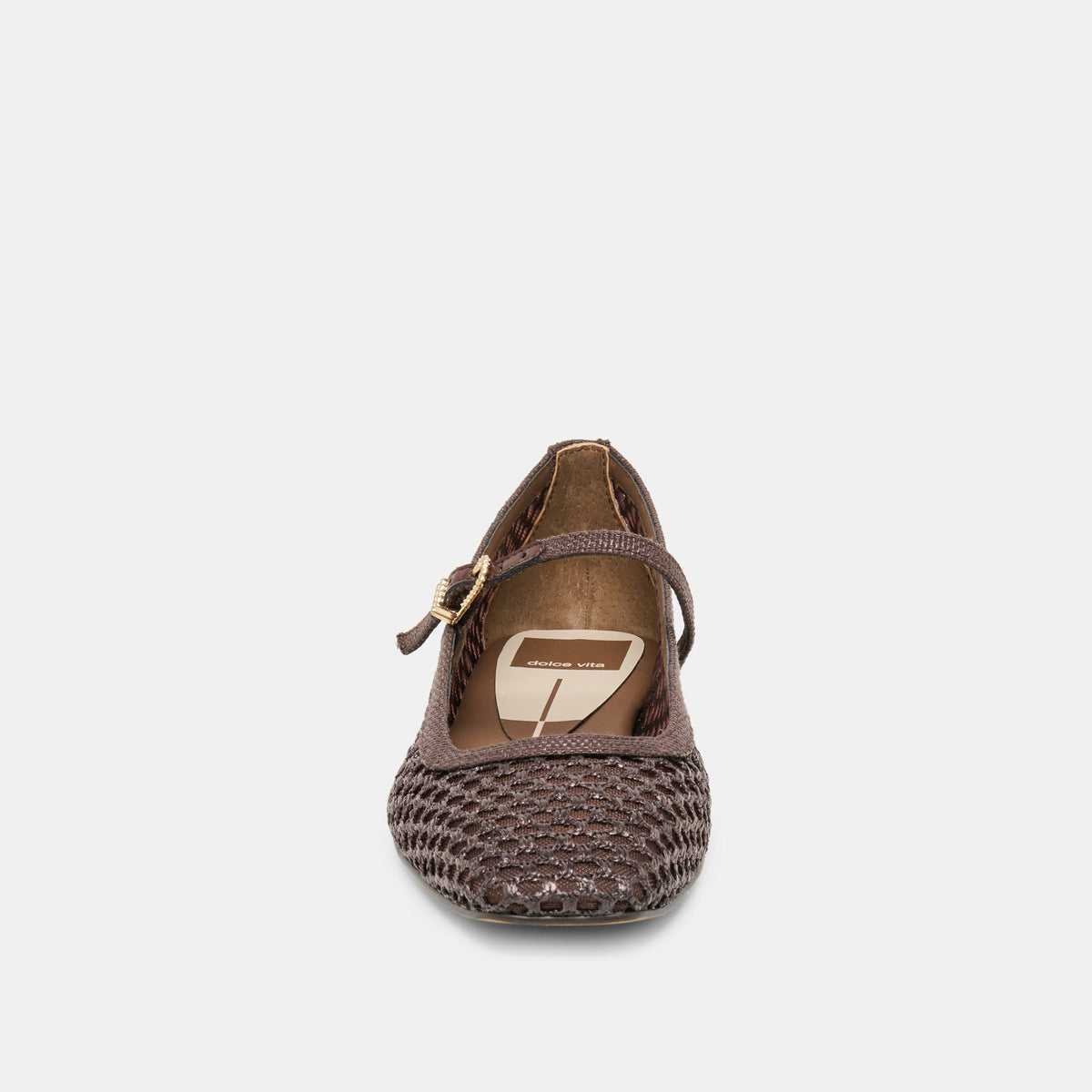 Reyes Chocolate Woven Raffia Ballet Flats | Dolce Vita