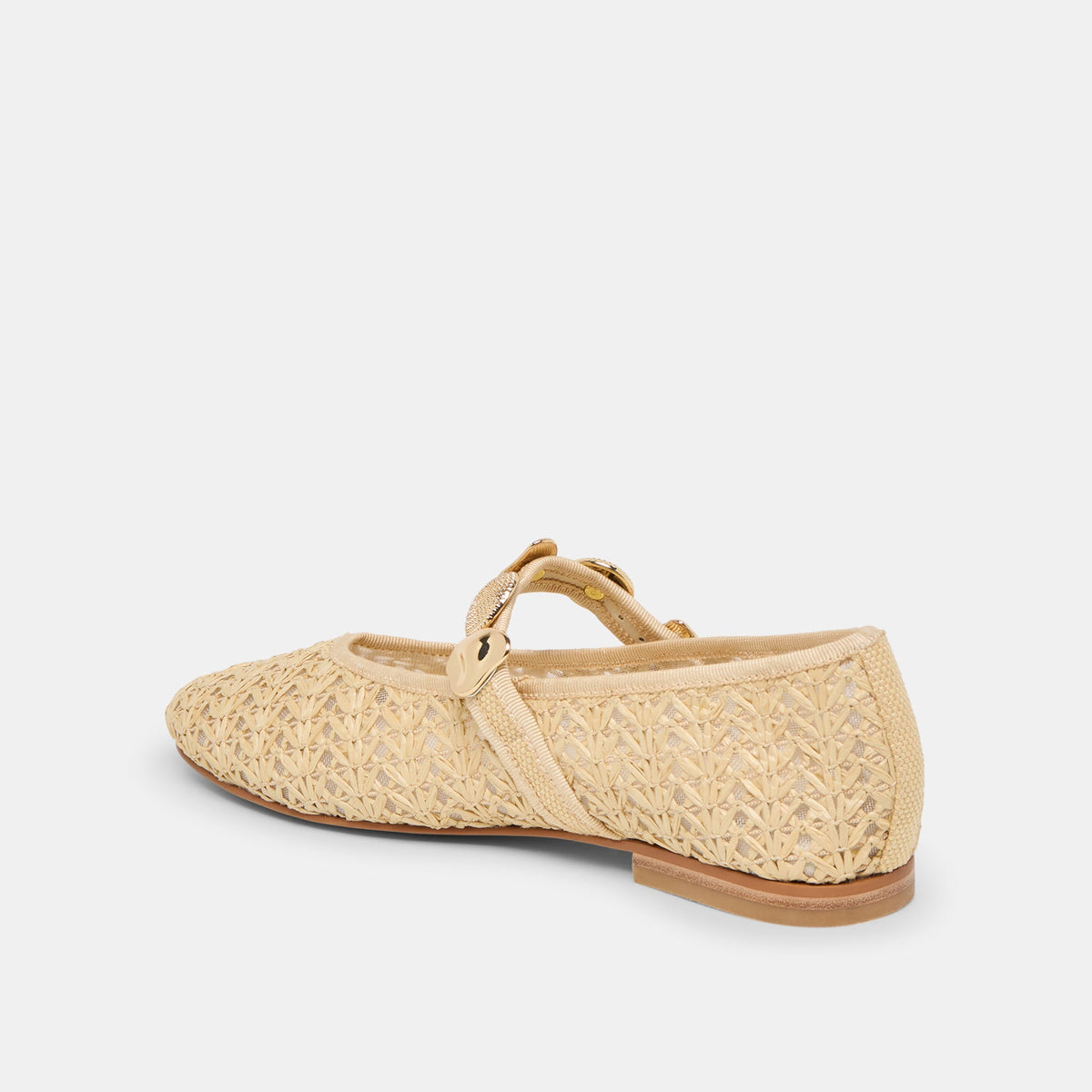 Relan Natural Cross Hatch Raffia Ballet Flats | Dolce Vita