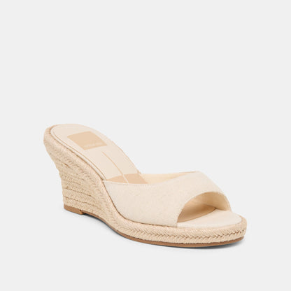 Vaya Ecru Linen Wedges | Dolce Vita