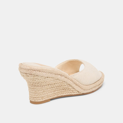 Vaya Ecru Linen Wedges | Dolce Vita