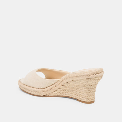 Vaya Ecru Linen Wedges | Dolce Vita