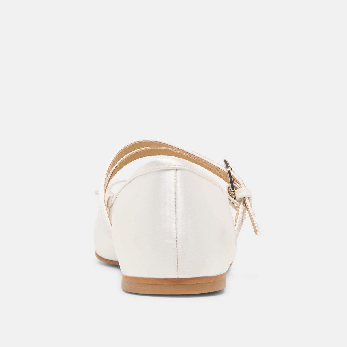 Gibsen True White Satin Ballet Flats | Dolce Vita