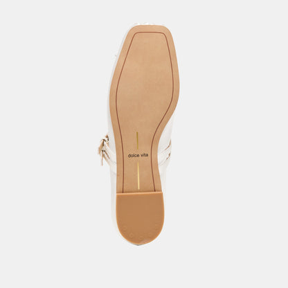 Gibsen True White Satin Ballet Flats | Dolce Vita