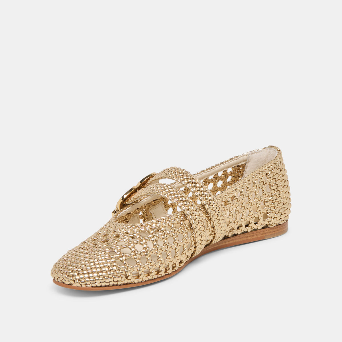 Baylee Gold Woven Stella Ballet Flats | Dolce Vita