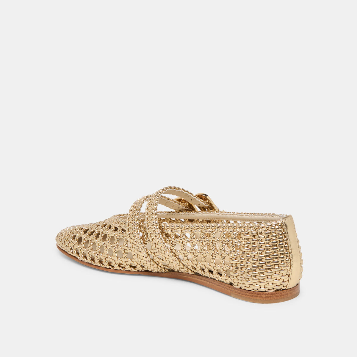 Baylee Gold Woven Stella Ballet Flats | Dolce Vita