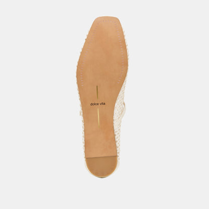 Reyes White Woven Raffia Ballet Flats | Dolce Vita