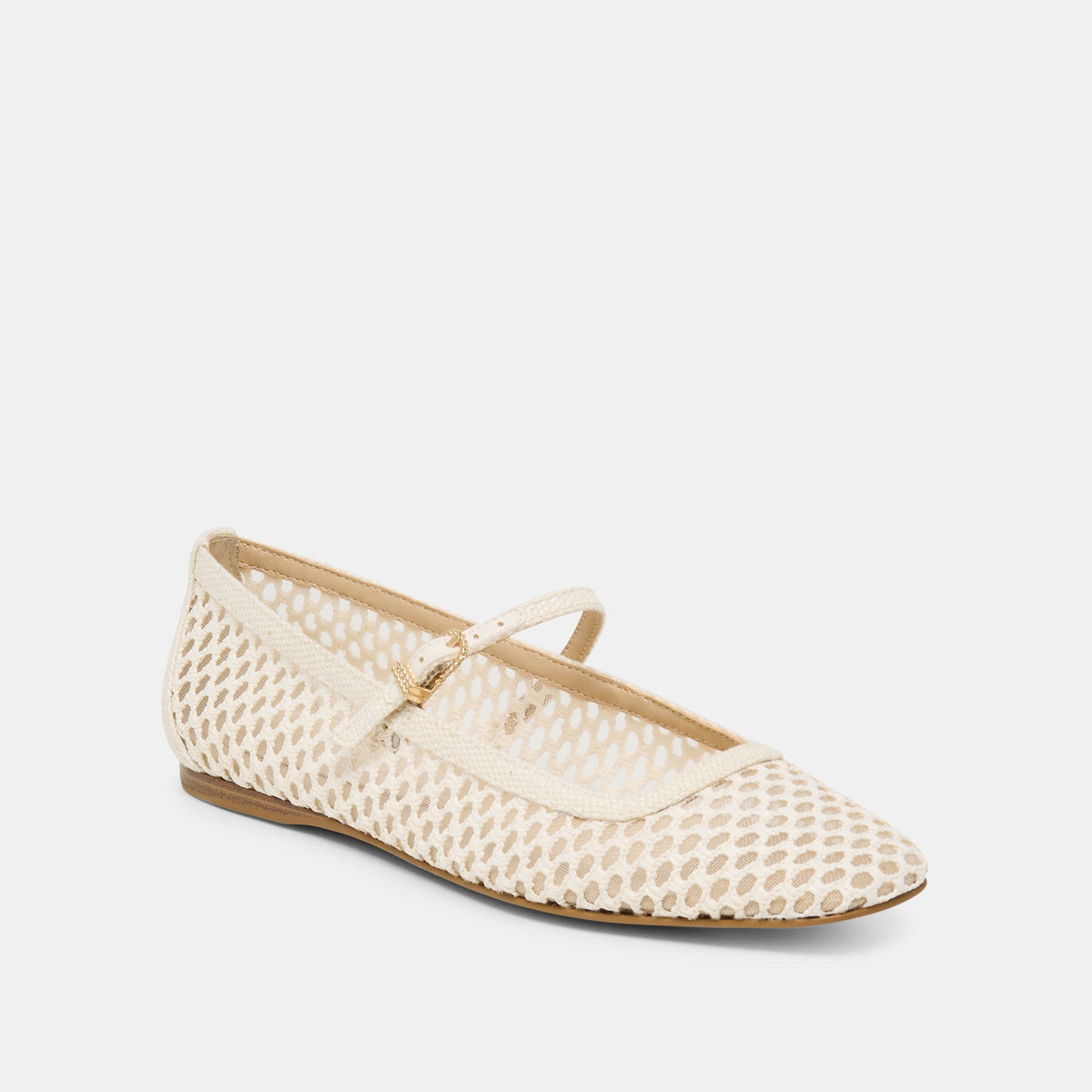 Reyes White Woven Raffia Ballet Flats | Dolce Vita