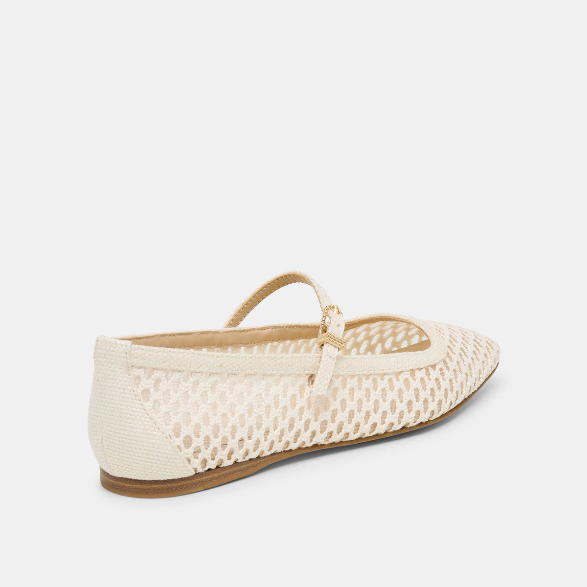 Reyes White Woven Raffia Ballet Flats | Dolce Vita