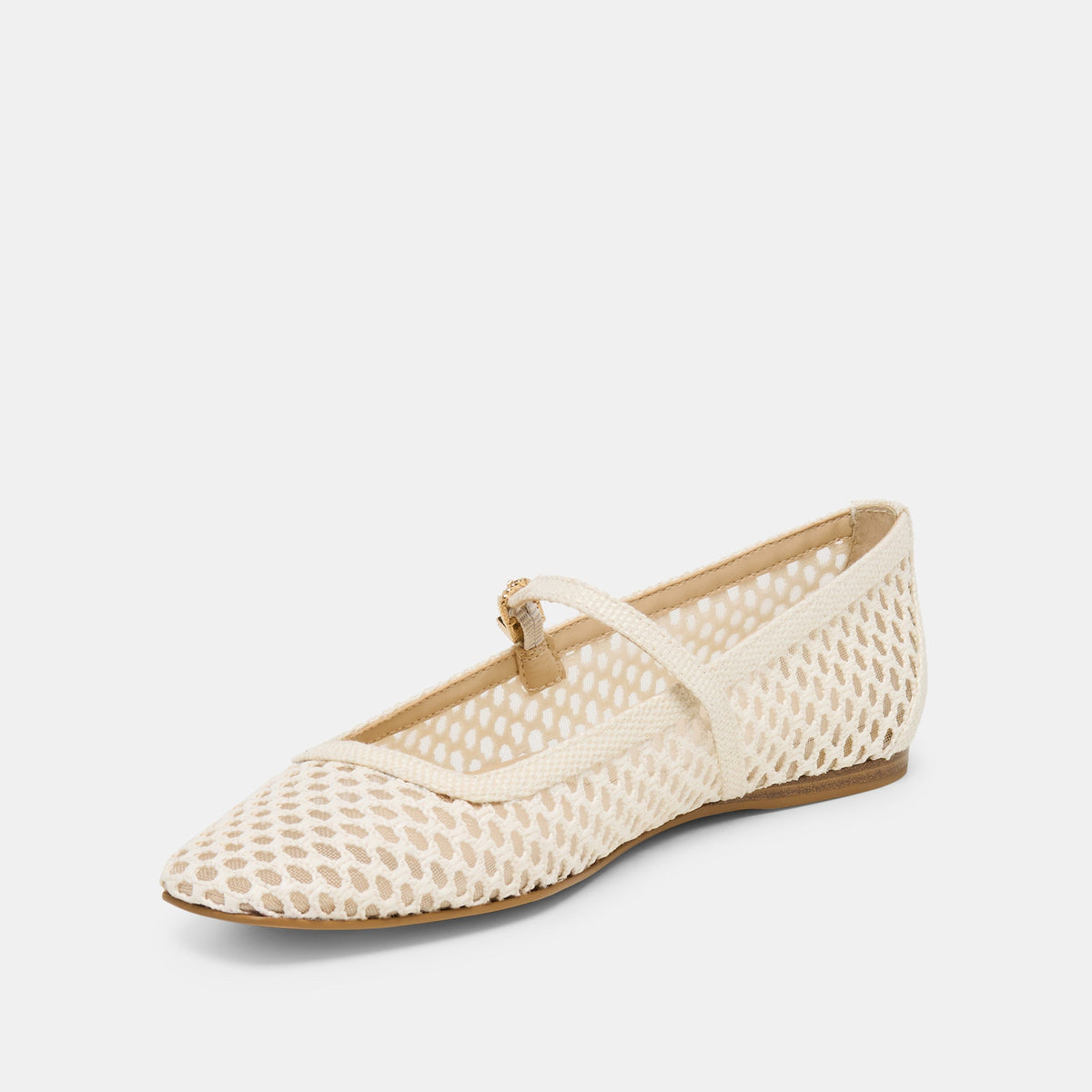 Reyes White Woven Raffia Ballet Flats | Dolce Vita