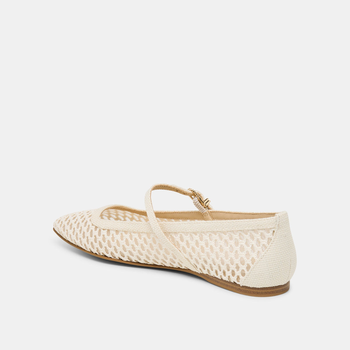 Reyes White Woven Raffia Ballet Flats | Dolce Vita