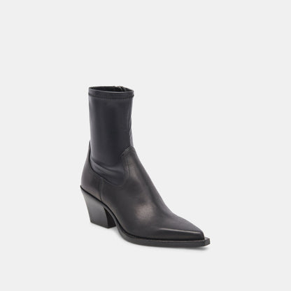 Rutger Boots Black Leather | Women's Black Leather Mid-Ankle Boots
 – Dolce Vita | Dolce Vita